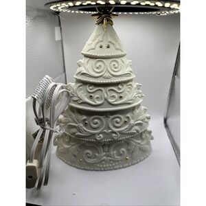 Vintage Music Christmas 10" Tree 1998‎ Madison Avenue~Cream W/Gold - WORKS